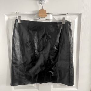 Faux Leather Skirt
